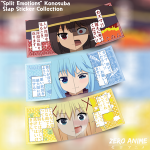 "Split Emotions" Konosuba Aqua/Megumin/Darkness Sticker Bundle